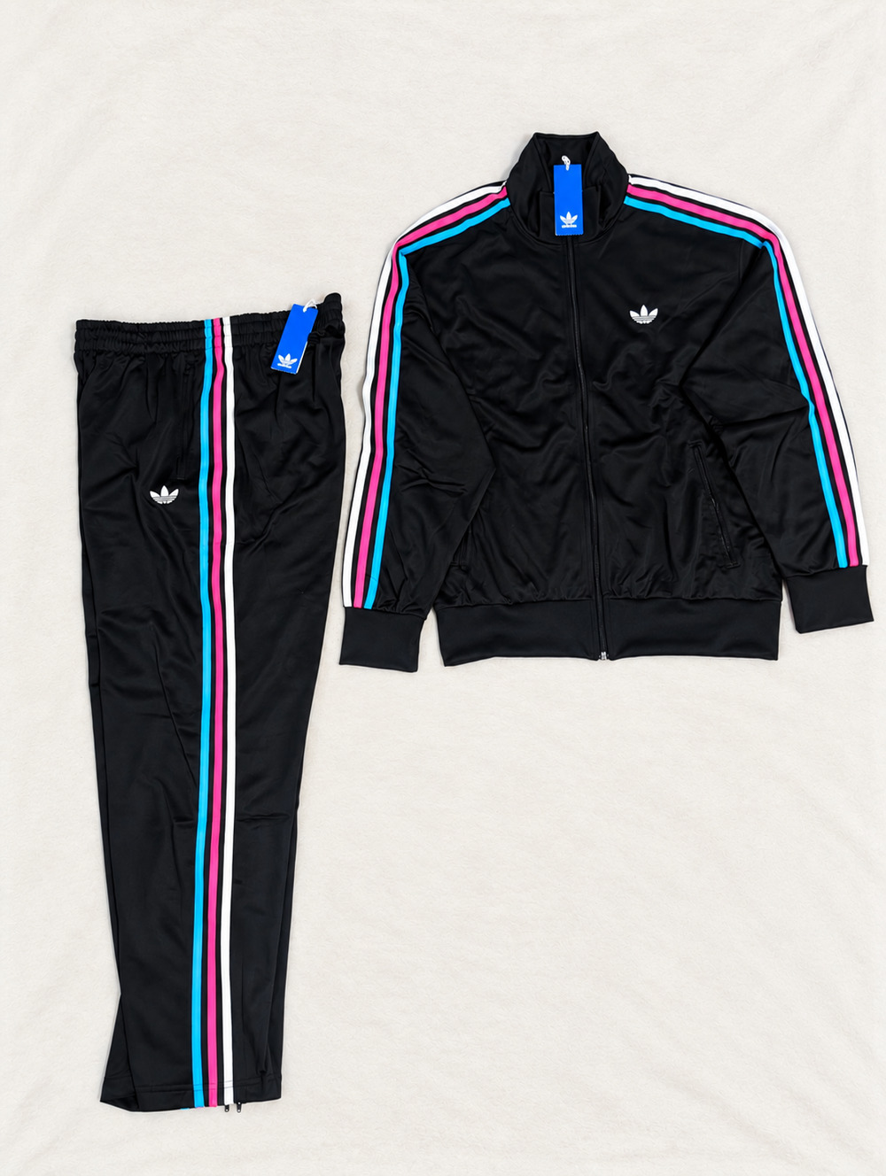 Adidas Originals Classic Firebird Tracksuit Black Multicolor Size 2XL